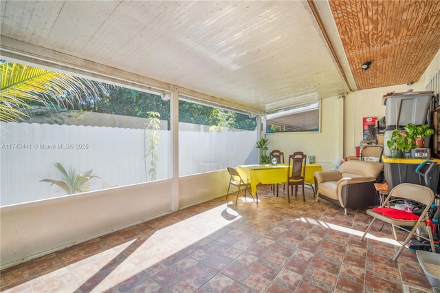 view of sunroom