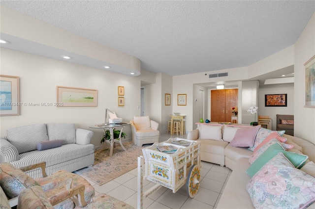 20281 E Country Club Dr Unit 403, Aventura, FL 33180 - tiled living area featuring recessed lighting and a textured ceiling