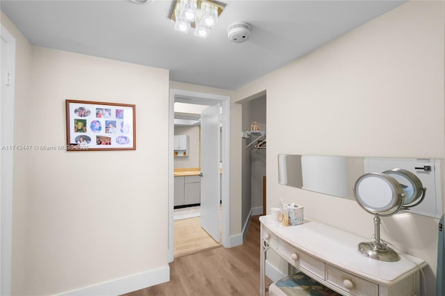 20281 E Country Club Dr Unit 403, Aventura, FL 33180 - corridor featuring light wood-style flooring and baseboards