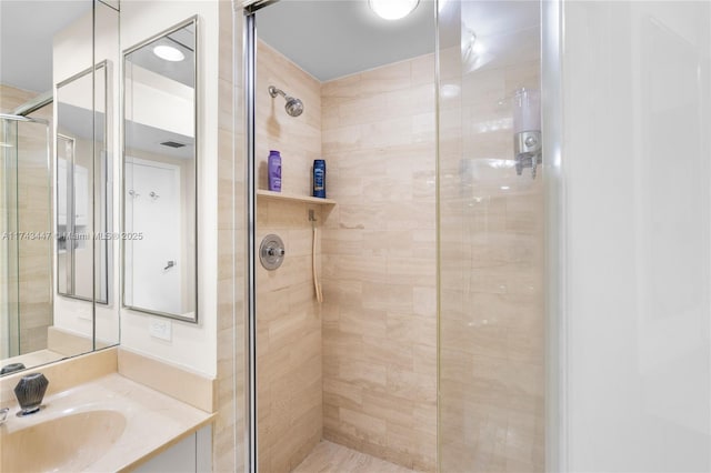 20281 E Country Club Dr Unit 403, Aventura, FL 33180 - bathroom with a shower stall and vanity