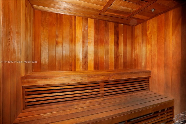 view of sauna