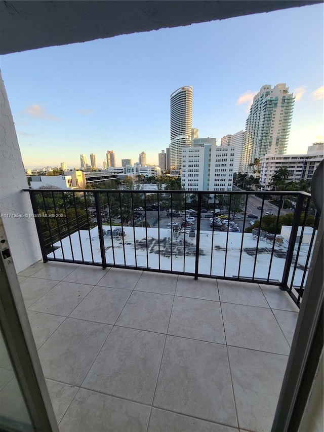 balcony with a city view