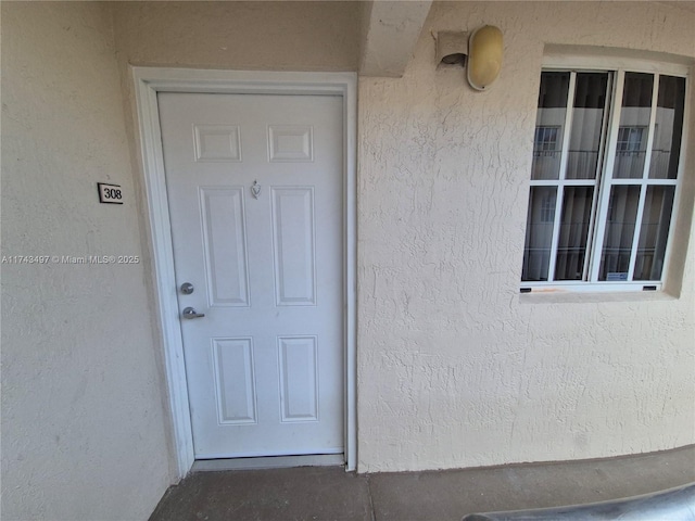 view of doorway to property