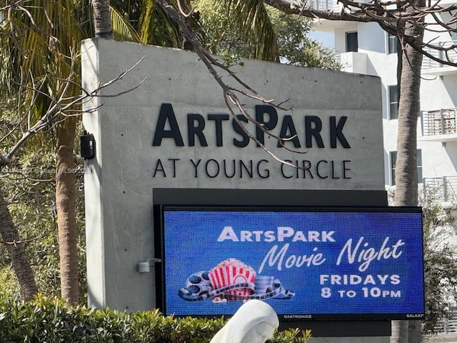 view of community sign