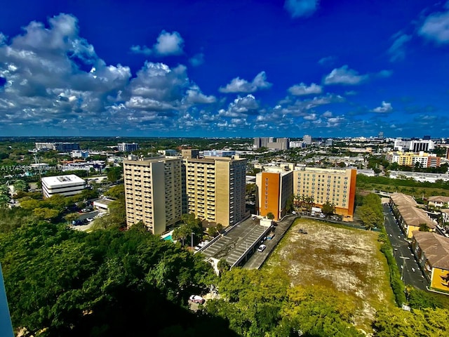 bird's eye view featuring a view of city