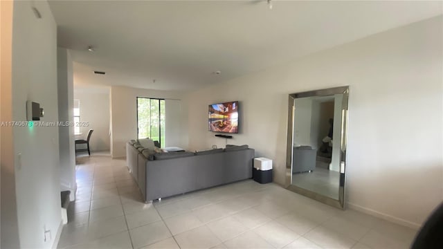 view of tiled living room