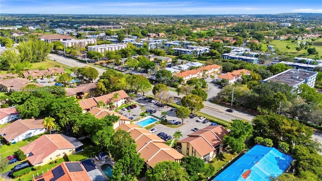 drone / aerial view with a residential view