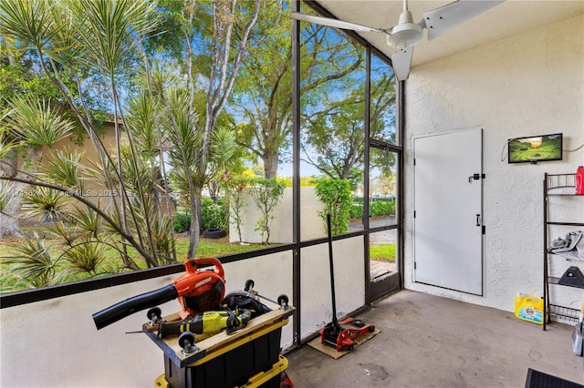 view of sunroom