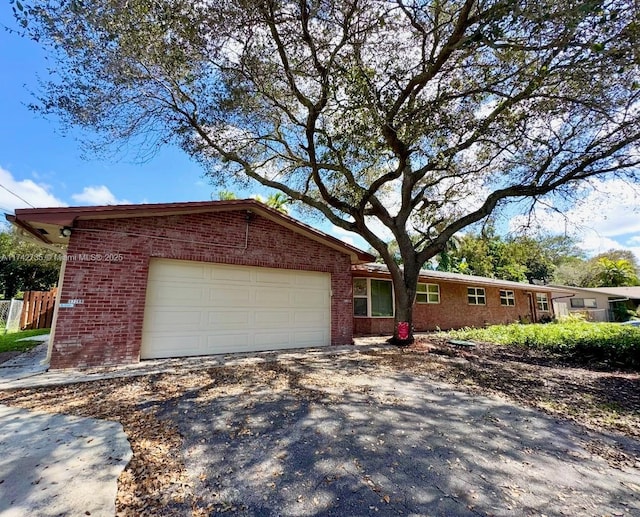 view of single story home