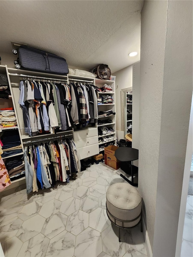 view of walk in closet