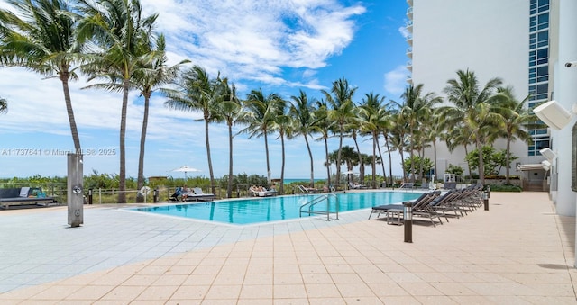pool featuring a patio