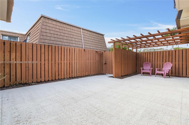 view of patio / terrace with a pergola