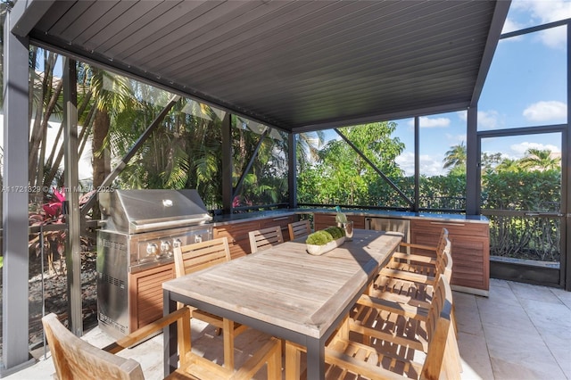 view of sunroom