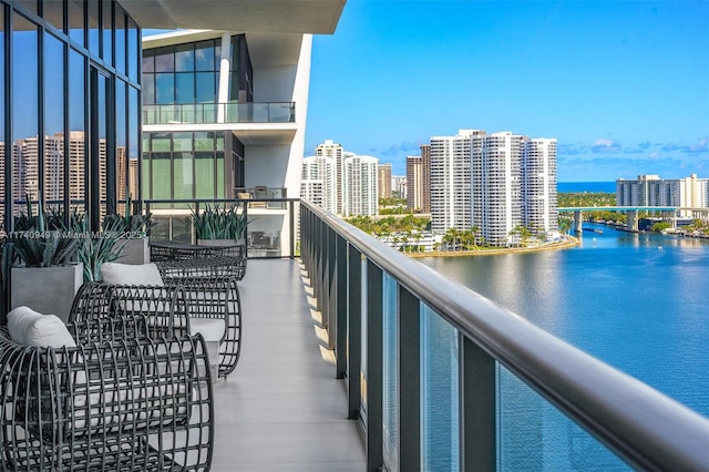 5000 Island Estates Dr Unit Ph1508, Aventura, FL 33160 - balcony with a water view and a city view