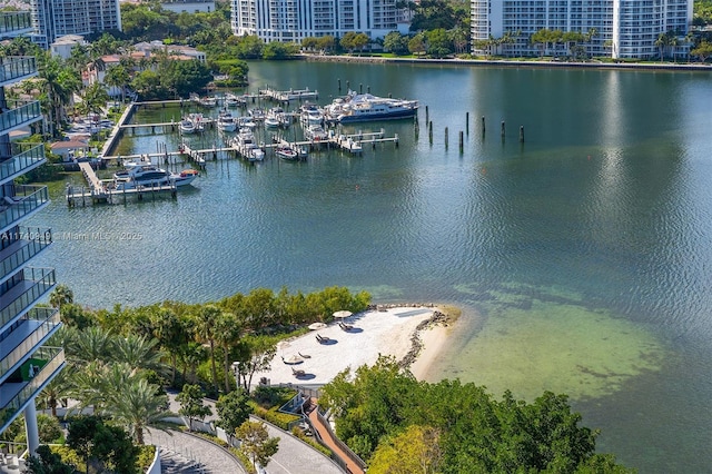 5000 Island Estates Dr Unit Ph1508, Aventura, FL 33160 - aerial view of a nearby body of water and numerous boat docks