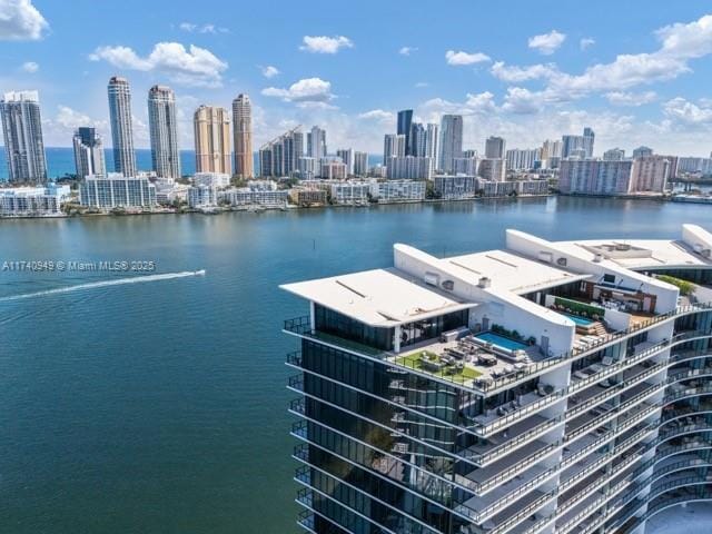 5000 Island Estates Dr Unit Ph1508, Aventura, FL 33160 - water view featuring skyline