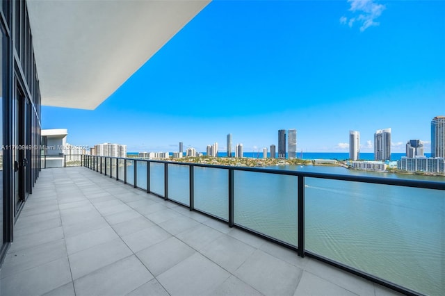 5000 Island Estates Dr Unit Ph1508, Aventura, FL 33160 - balcony featuring a view of skyline and a water view