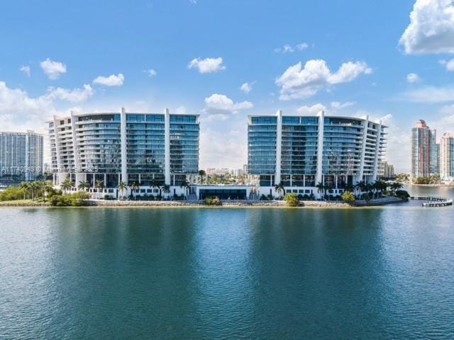 5000 Island Estates Dr Unit Ph1508, Aventura, FL 33160 - water view with nearby urban area
