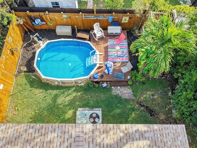 view of pool with fence