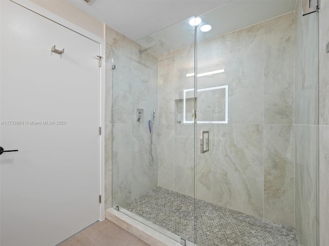 bathroom with walk in shower