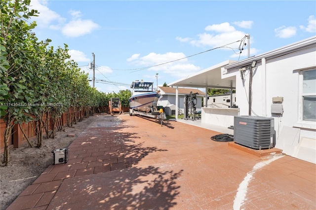 view of patio with central air condition unit