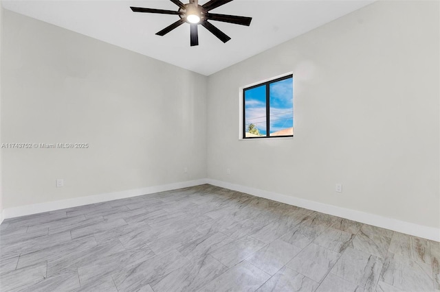 empty room featuring ceiling fan