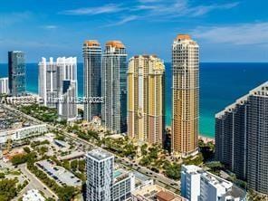 property's view of city featuring a water view