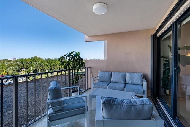 balcony featuring outdoor lounge area