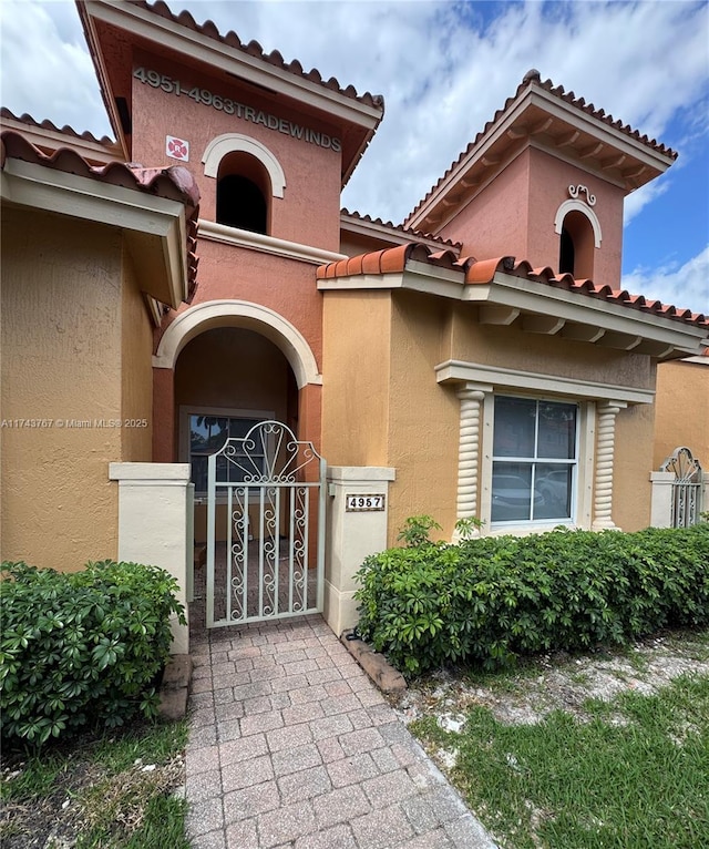 view of doorway to property