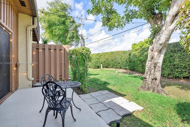 4149 S Pine Island Rd, Davie, FL 33328 - view of yard with fence and a patio