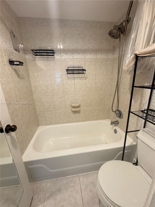 5155 E Sabal Palm Blvd Unit 204, Tamarac, FL 33319 - bathroom featuring tile patterned flooring, shower / tub combination, and toilet