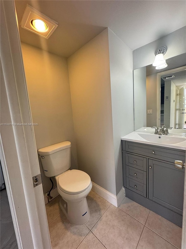 5155 E Sabal Palm Blvd Unit 204, Tamarac, FL 33319 - bathroom with tile patterned floors, vanity, baseboards, toilet, and visible vents