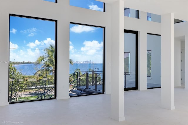 650 Lugo Ave, Coral Gables, FL 33156 - interior space featuring a water view and a high ceiling