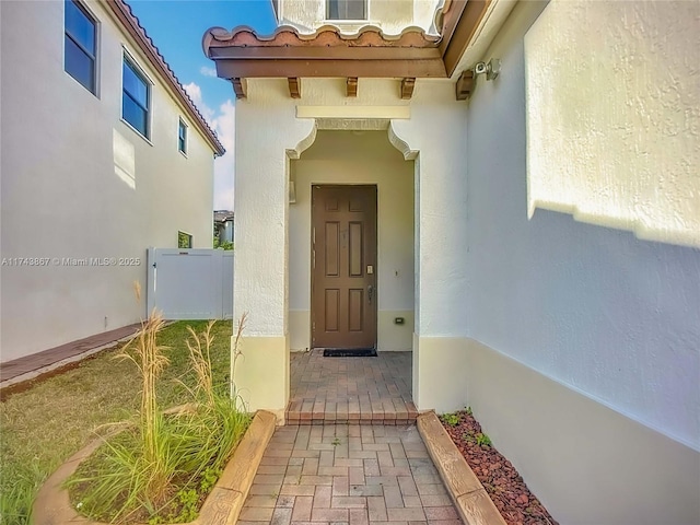 view of doorway to property