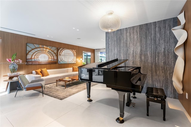 2415 San Domingo St, Coral Gables, FL 33134 - sitting room with recessed lighting and wood walls