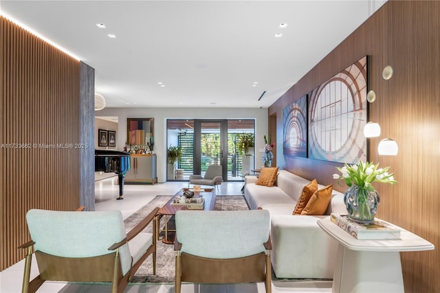 2415 San Domingo St, Coral Gables, FL 33134 - living area with wood walls