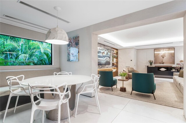 2415 San Domingo St, Coral Gables, FL 33134 - dining area with light tile patterned floors