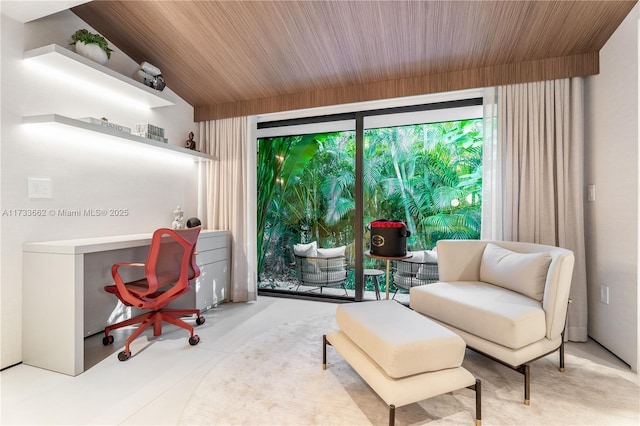 2415 San Domingo St, Coral Gables, FL 33134 - sitting room featuring wooden ceiling