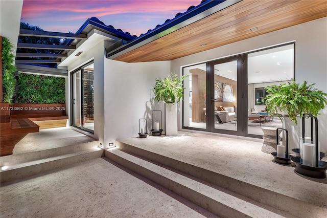 2415 San Domingo St, Coral Gables, FL 33134 - view of patio terrace at dusk