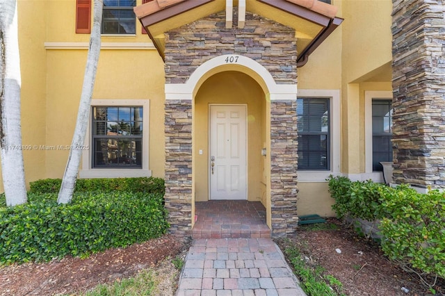 view of doorway to property