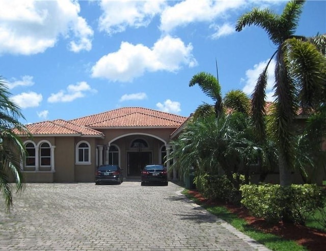 view of mediterranean / spanish house