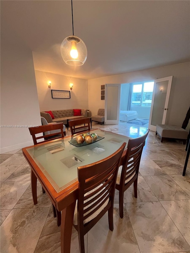 view of dining area