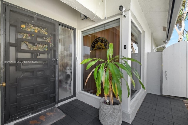 view of doorway to property