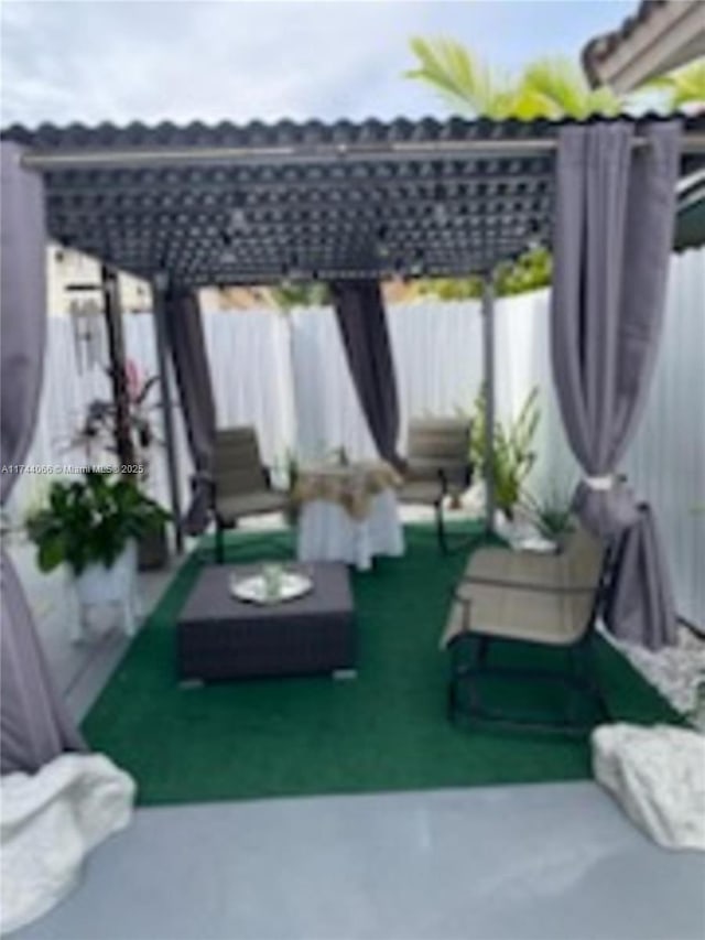 view of patio / terrace with a pergola