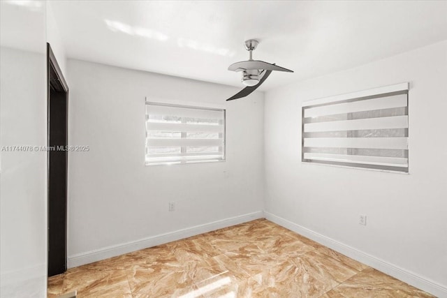 empty room with ceiling fan