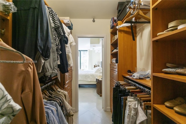 view of walk in closet