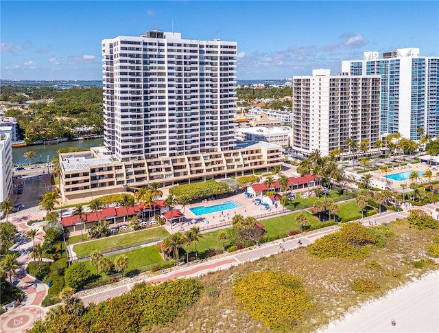 2555 Collins Ave Unit 2005, Miami Beach, FL 33140 - view of property featuring a water view and a view of city