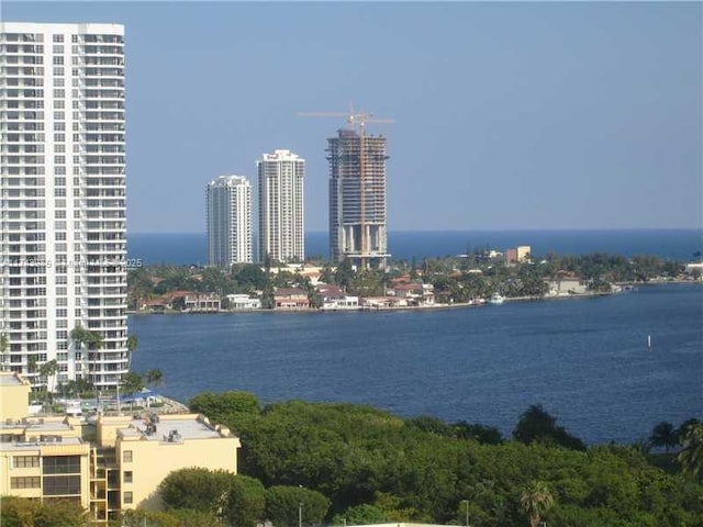 water view with a city view