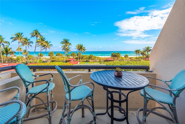 2555 Collins Ave Unit 403, Miami Beach, FL 33140 - balcony featuring a water view