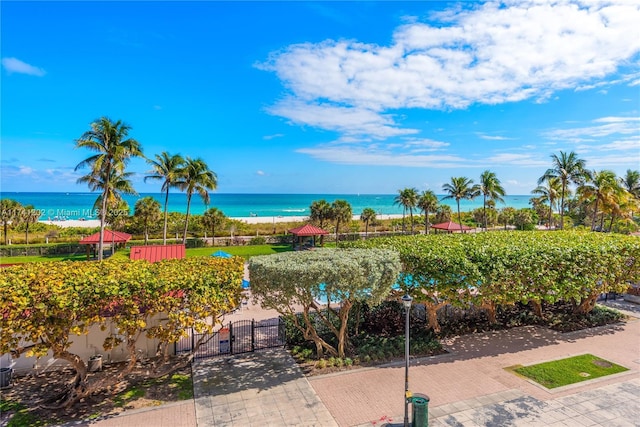 2555 Collins Ave Unit 403, Miami Beach, FL 33140 - water view featuring a gate